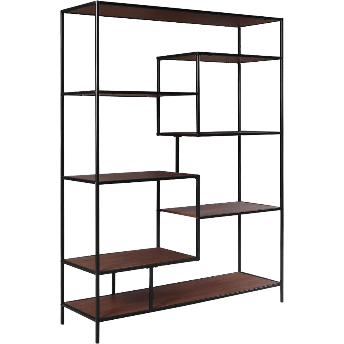 Cross Shelving Wooden Bookshelf