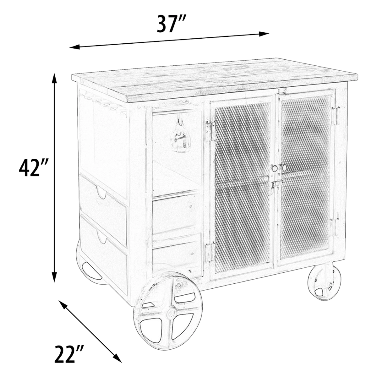 Bar Cabinet On Wheels